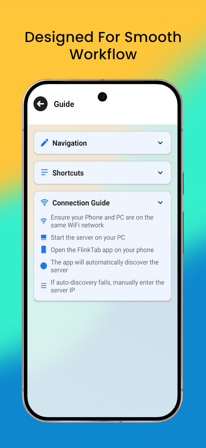 FlinkTab connection guide on Android